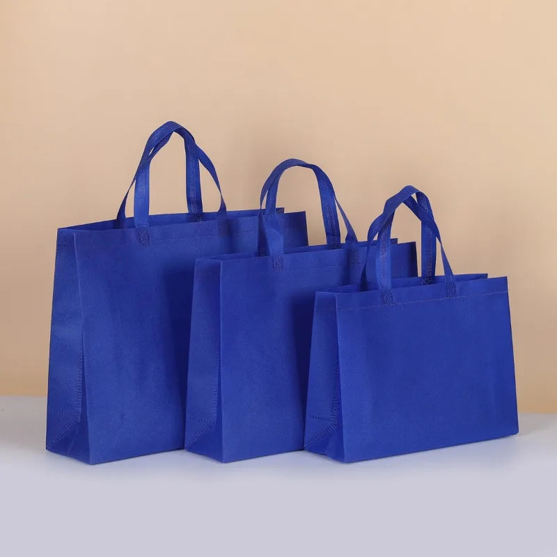 10/20pcs Non Woven Tote Bags Reusable Shopping Bags with Handles for Birthday Wedding Groceries Retail Parties