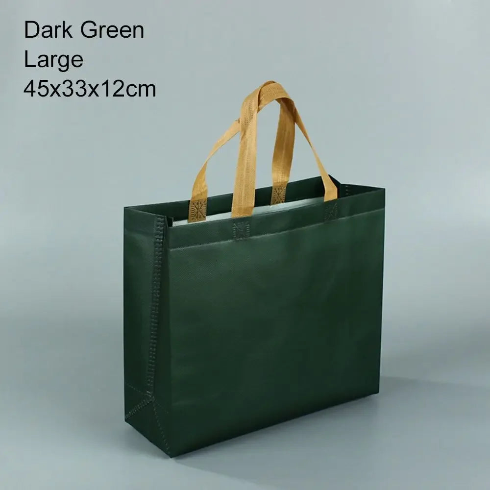Durable with Handle DIY Green Blue Non Woven Tote Gift Bag Handbag Ecobag Eco Grocery Bag