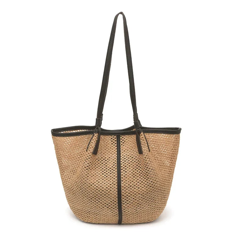 Women Beach Woven Tote Bags,summer Fashion Lady Boho Vacations Woven Tote,lady Travel Handbag,large Capacity Casual Shoulder Bag