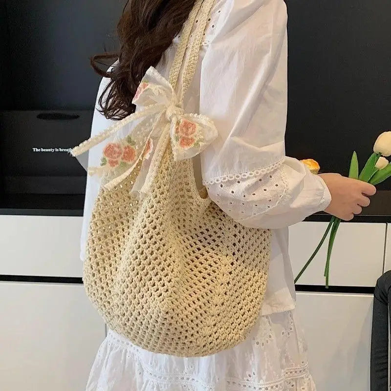 Woven Tote Bag Side View