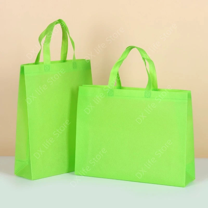 10/20pcs Non Woven Tote Bags Reusable Shopping Bags with Handles for Birthday Wedding Groceries Retail Parties