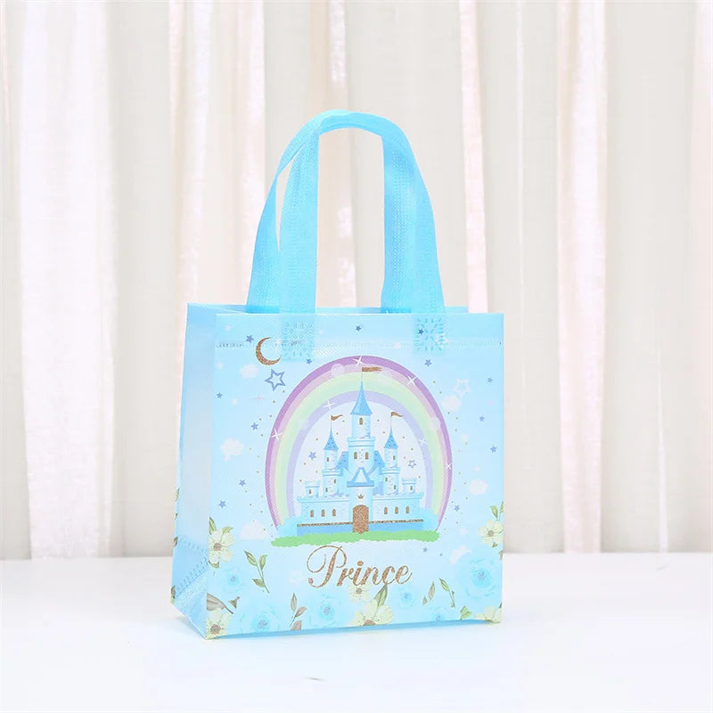 StoBag 8/20pcs Cartoon Princess Non-woven Tote Bags Girl Kids Gift Package Fabric Waterproof Storage Reusable Pouches Party