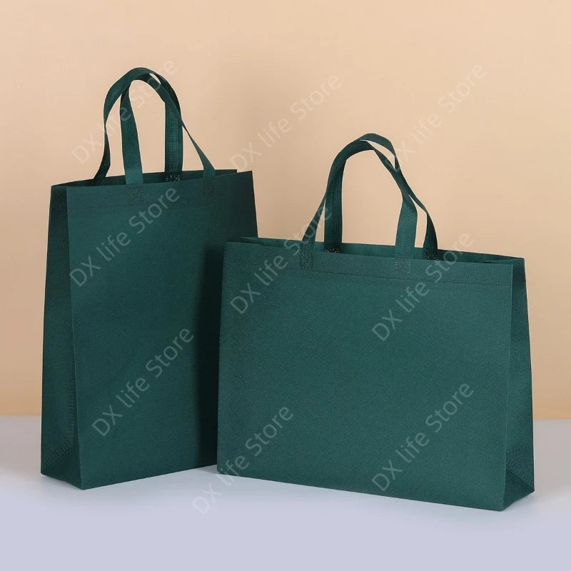 10/20pcs Non Woven Tote Bags Reusable Shopping Bags with Handles for Birthday Wedding Groceries Retail Parties