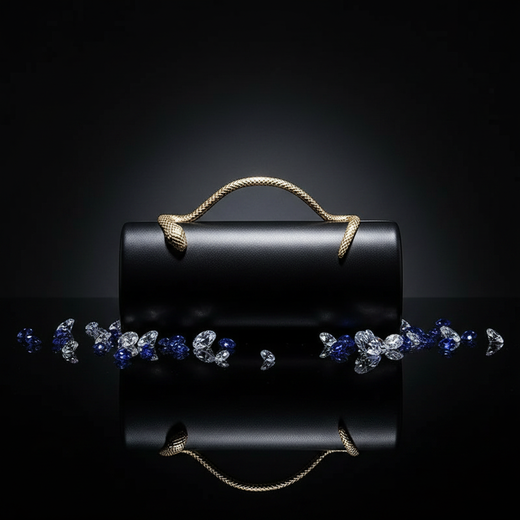 Black — Bulgari Editorial The Serpent Clutch