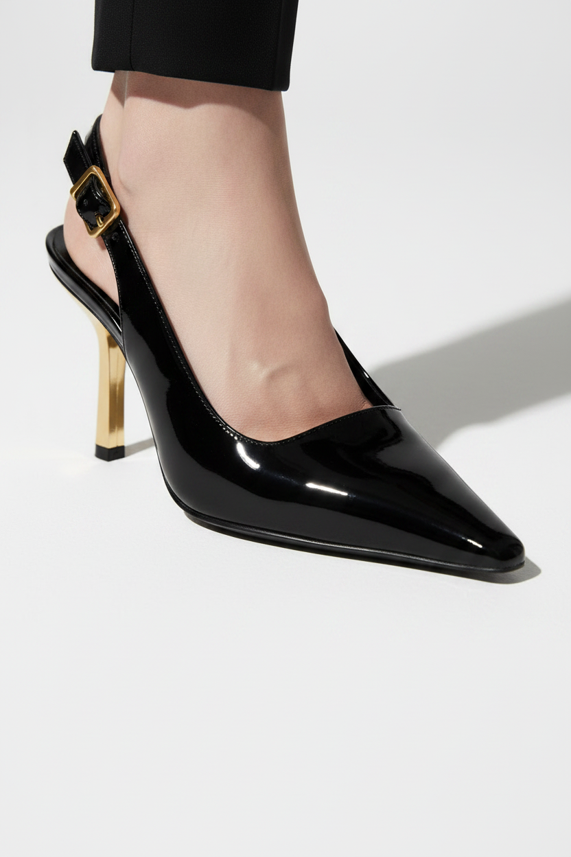 blade heel slingback shoes