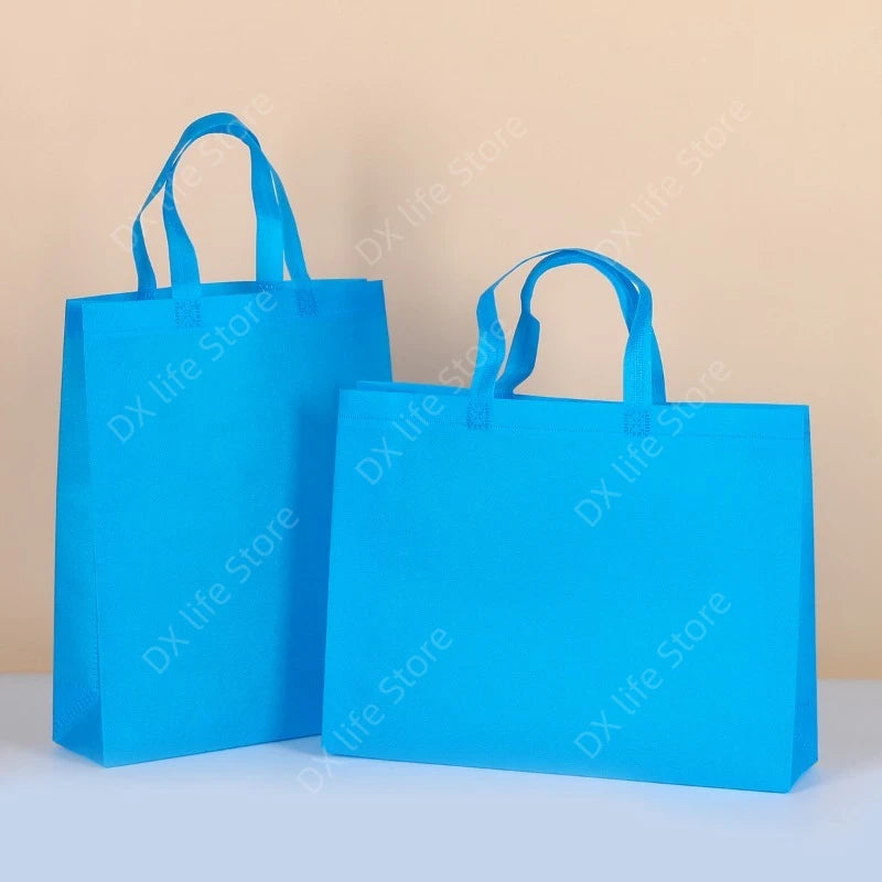 10/20pcs Non Woven Tote Bags Reusable Shopping Bags with Handles for Birthday Wedding Groceries Retail Parties