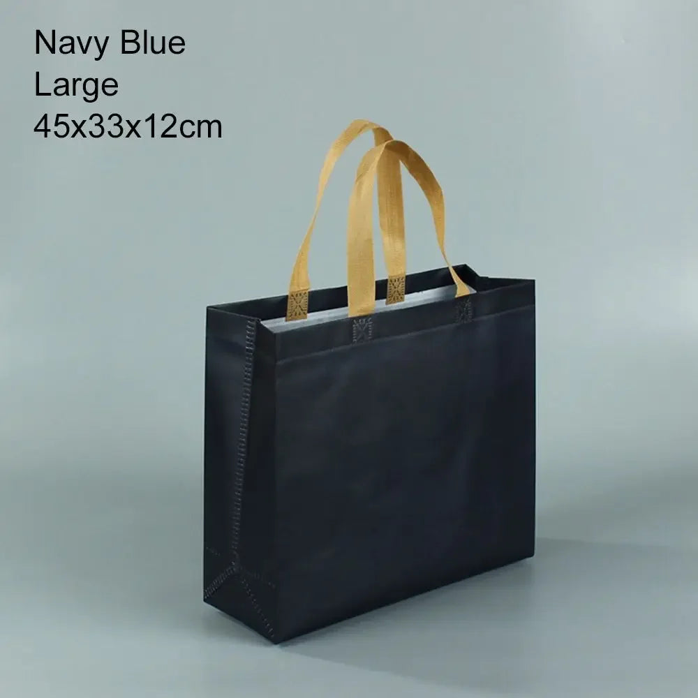 Durable with Handle DIY Green Blue Non Woven Tote Gift Bag Handbag Ecobag Eco Grocery Bag