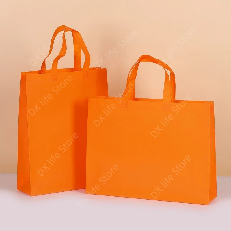 10/20pcs Non Woven Tote Bags Reusable Shopping Bags with Handles for Birthday Wedding Groceries Retail Parties