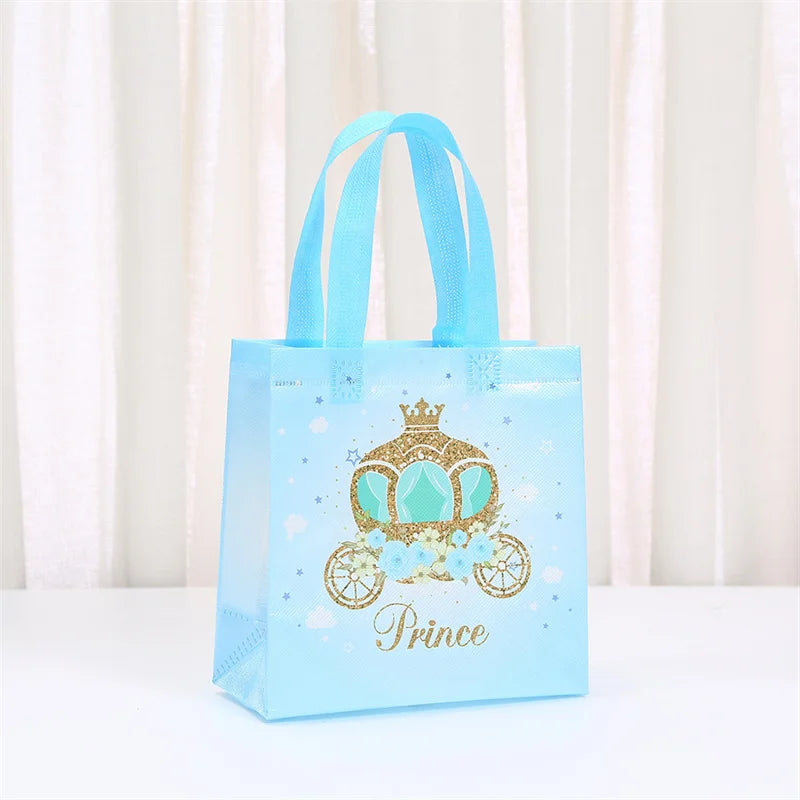 StoBag 8/20pcs Cartoon Princess Non-woven Tote Bags Girl Kids Gift Package Fabric Waterproof Storage Reusable Pouches Party