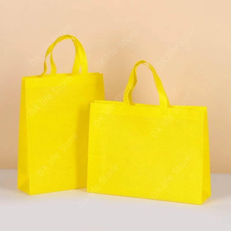 10/20pcs Non Woven Tote Bags Reusable Shopping Bags with Handles for Birthday Wedding Groceries Retail Parties