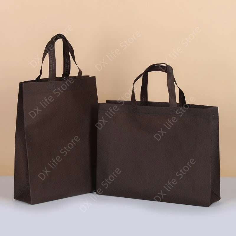 10/20pcs Non Woven Tote Bags Reusable Shopping Bags with Handles for Birthday Wedding Groceries Retail Parties