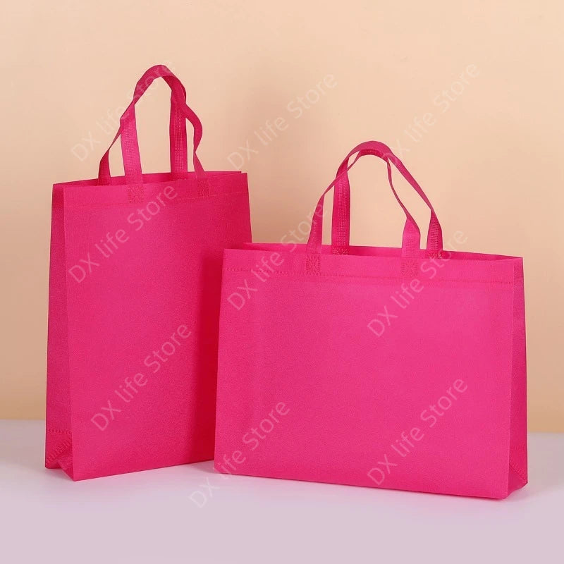 10/20pcs Non Woven Tote Bags Reusable Shopping Bags with Handles for Birthday Wedding Groceries Retail Parties