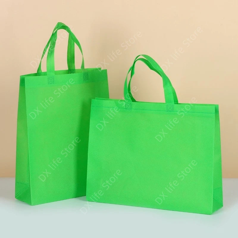 10/20pcs Non Woven Tote Bags Reusable Shopping Bags with Handles for Birthday Wedding Groceries Retail Parties