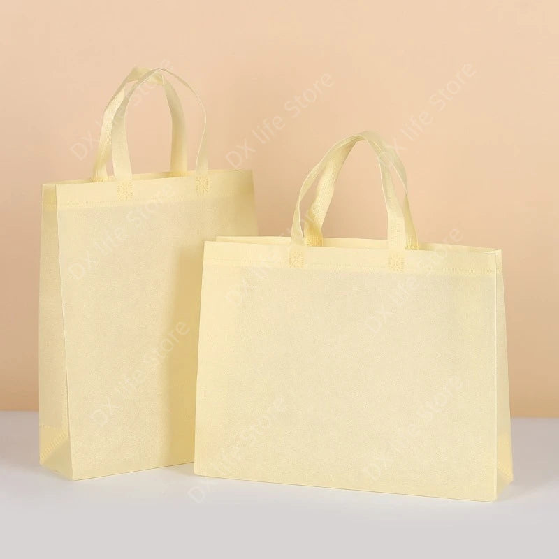 10/20pcs Non Woven Tote Bags Reusable Shopping Bags with Handles for Birthday Wedding Groceries Retail Parties