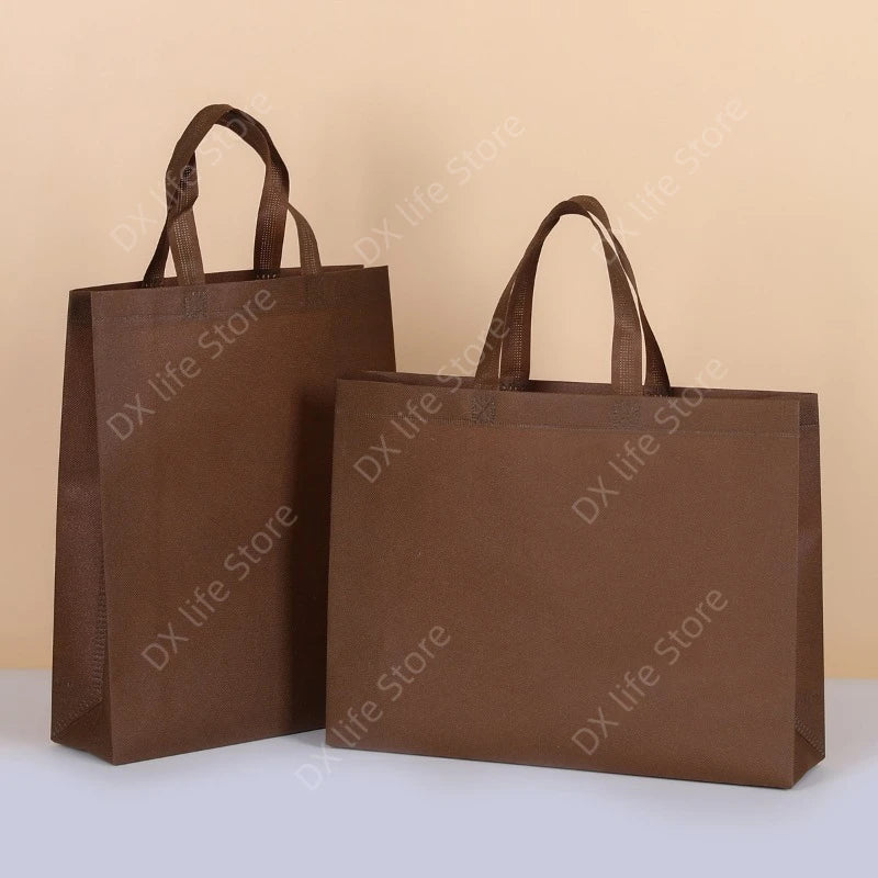 10/20pcs Non Woven Tote Bags Reusable Shopping Bags with Handles for Birthday Wedding Groceries Retail Parties