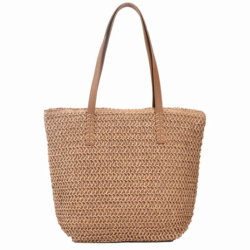 Woven Straw Tote Bag