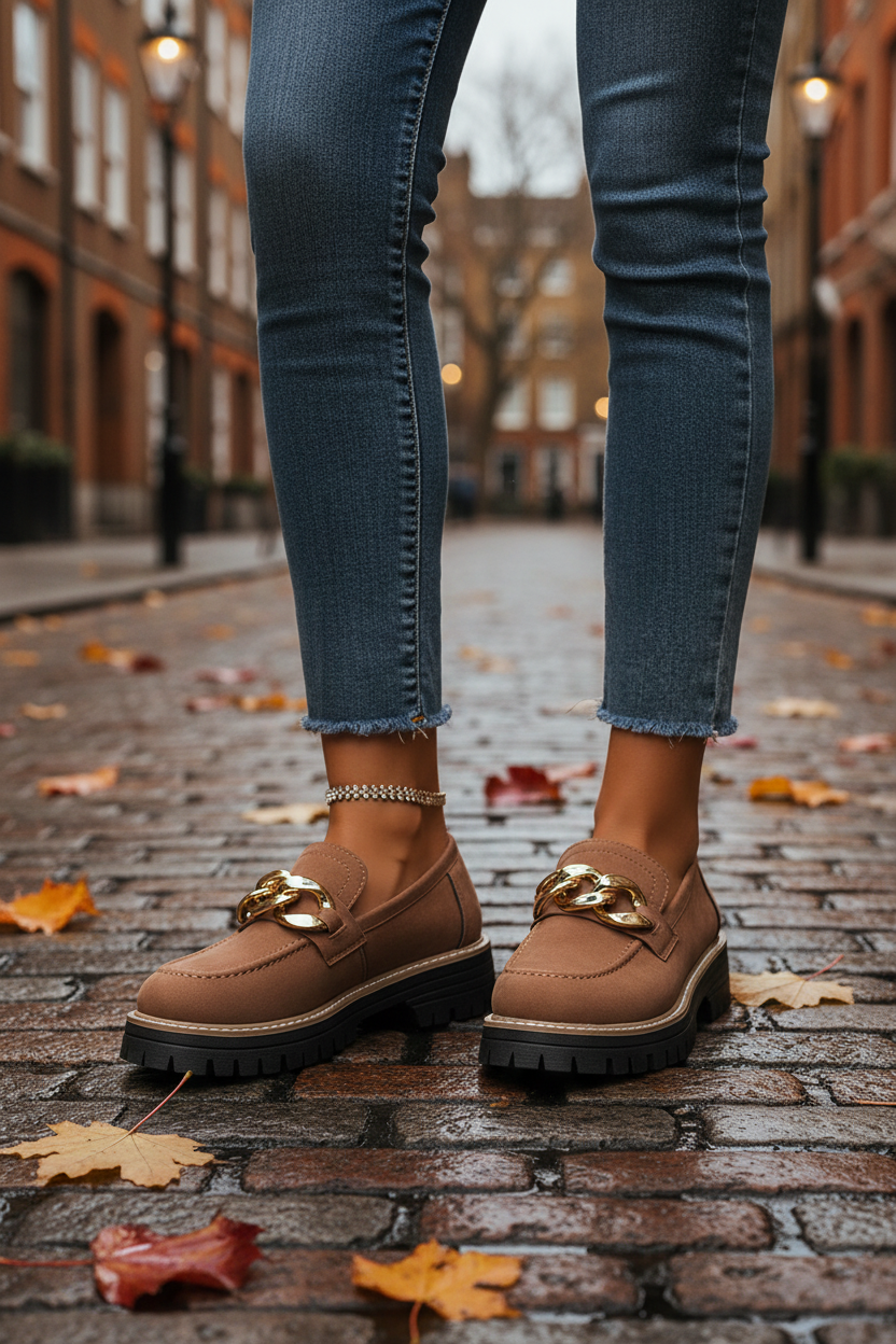 Dark Brown Loafer Editorial Heeled Loafers