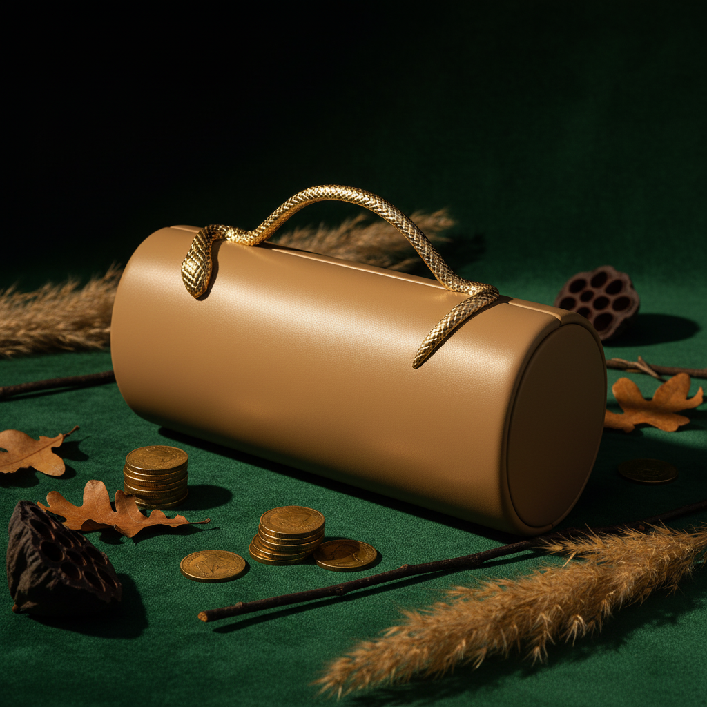 Khaki — Bulgari Editorial The Serpent Clutch