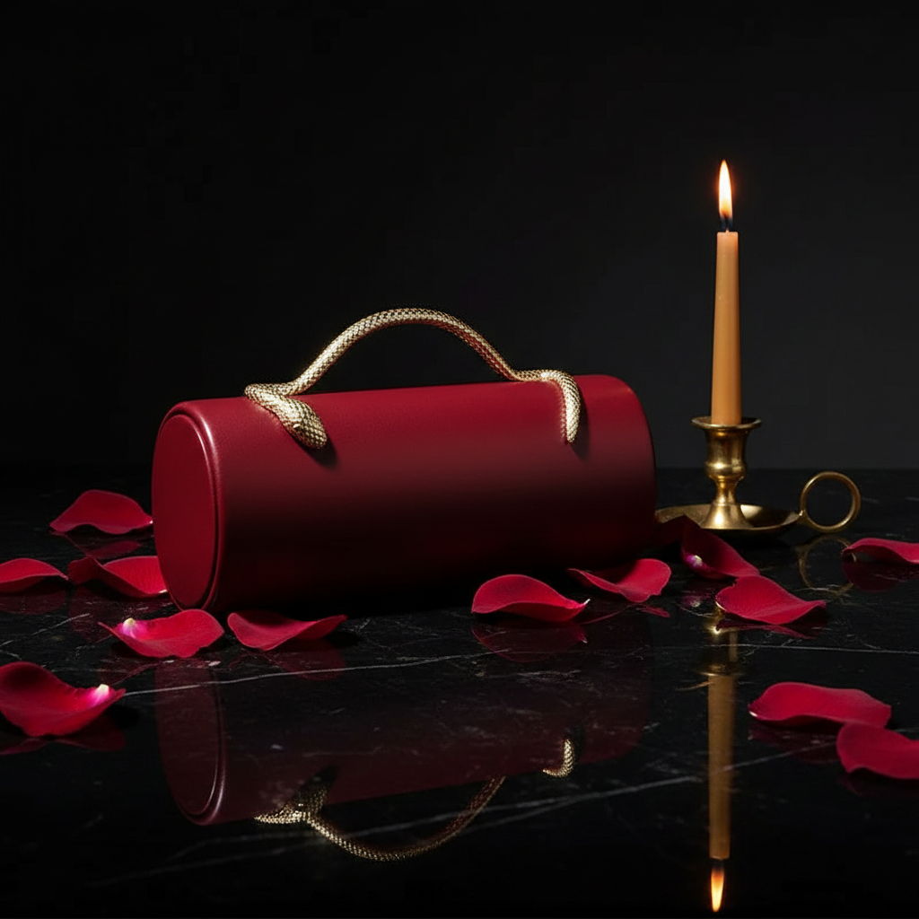 Red — Bulgari Editorial The Serpent Clutch